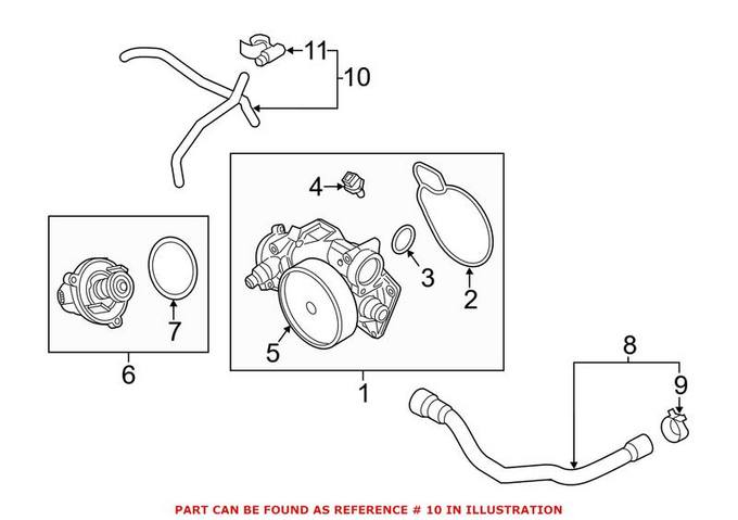 BMW Engine Coolant Hose 11537843262